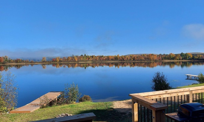 Combermere Condo | Waterfront Cottage Suite, 2 Bdrm 2 Bath, Beach, Firepit, Dock, Deck BBQ Sleeps 6