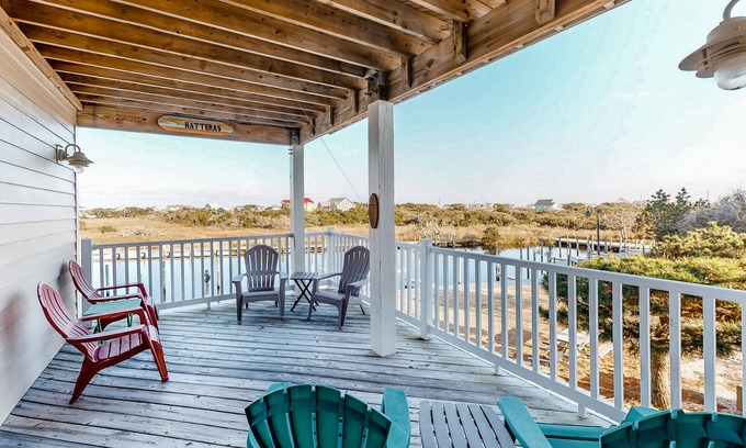 Hatteras Condo | Waterfront Family Condo w/Free WiFi, Shared Pool, Private W/D, Water Views