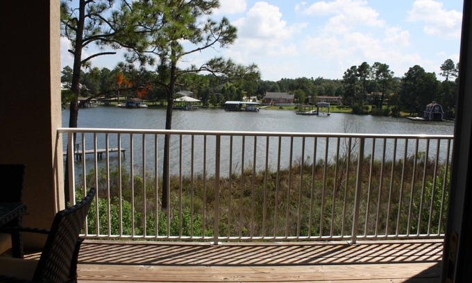 Foley Condo | Waterfront - great fishing, peaceful & quiet, yet close to Tanger Outlets & OWA