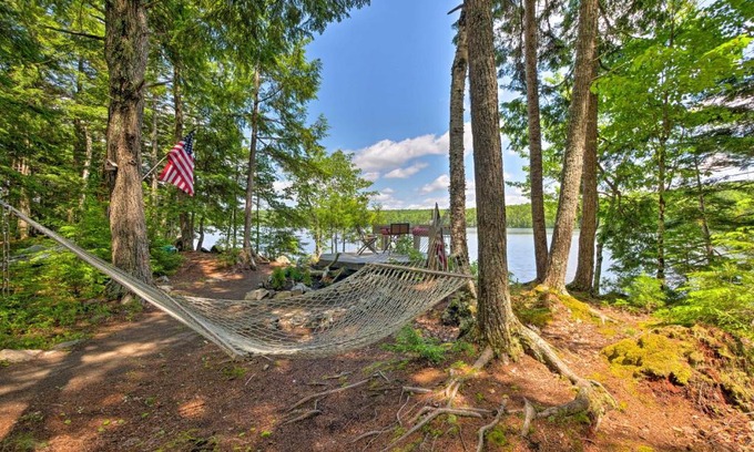 Great Pond House | Waterfront Great Pond Cottage with Hot Tub and Deck!