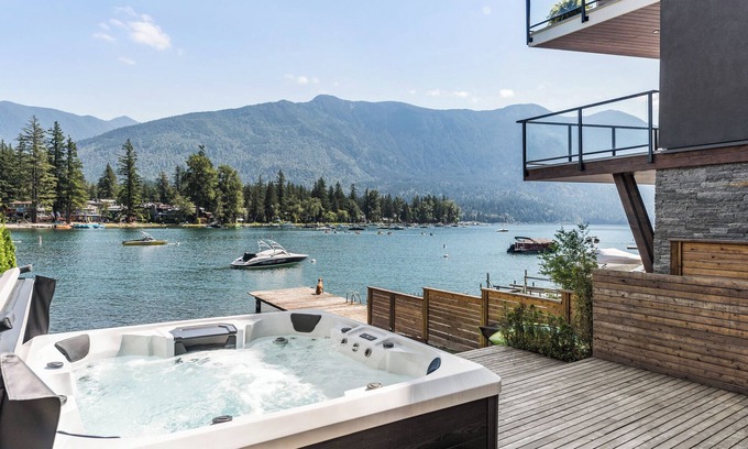 Cultus Lake House | Waterfront Home on Cultus Lake w/Dock & Hot-tub!