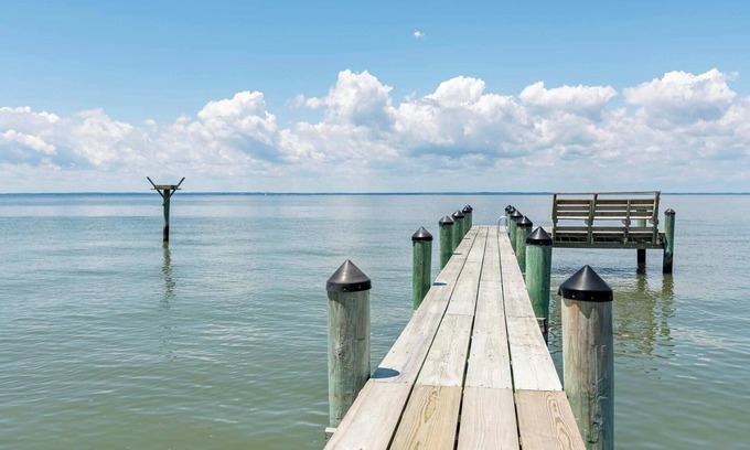 Tilghman House | Waterfront Home on Chesapeake Bay with Dock, Bikes & Sunset Views