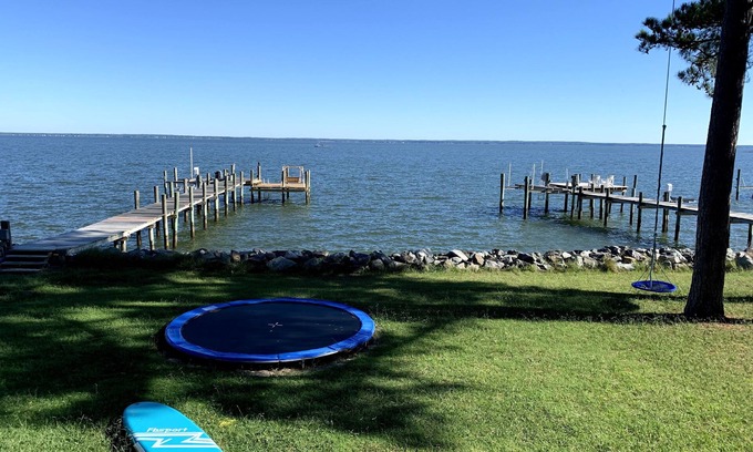 Mount Holly House | Waterfront home, private dock, great views