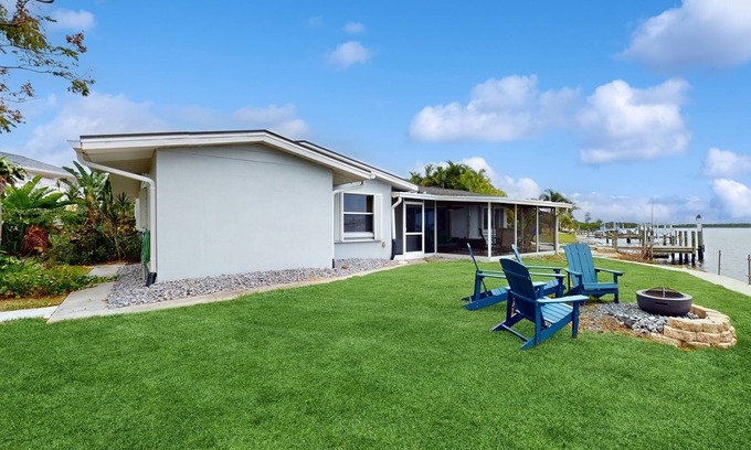 Punta Gorda House | Waterfront home with amazing views, private patio, firepit, AC, & W/D