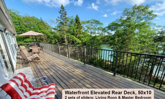 Deer Isle House | Waterfront Home with Expansive 50-Foot Deck and Stunning Ocean Views