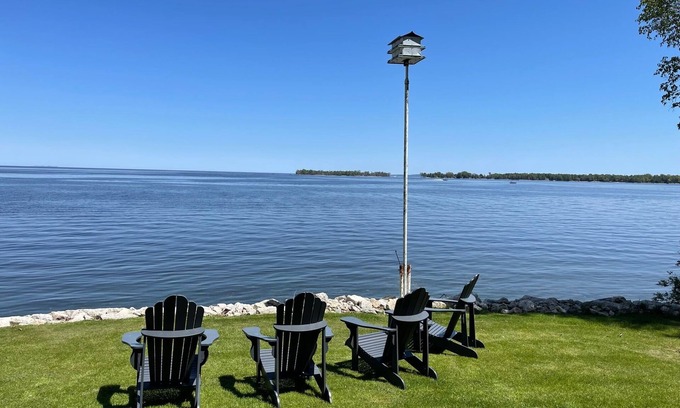 Little Sturgeon House | Waterfront Island View Retreat on Rileys Point in Southern Door County, WI