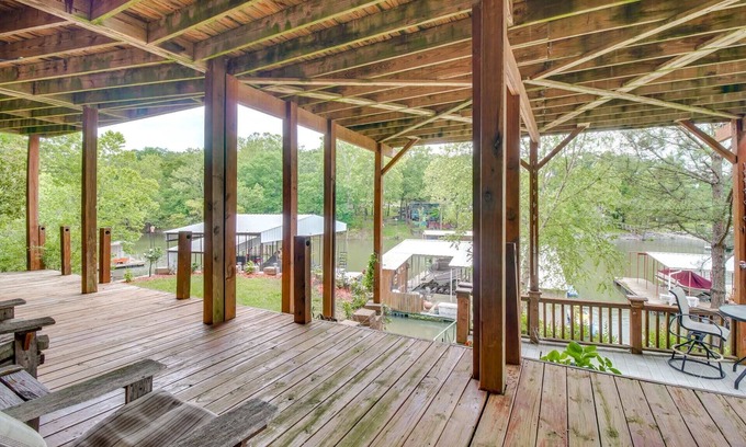 Eucha Cabin | Waterfront, large covered boat slip provided, carport for 1 plus xtra parking