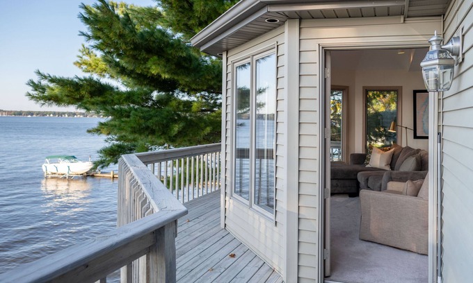 Macatawa House | Waterfront Luxury home on Lake Macatawa with Dock