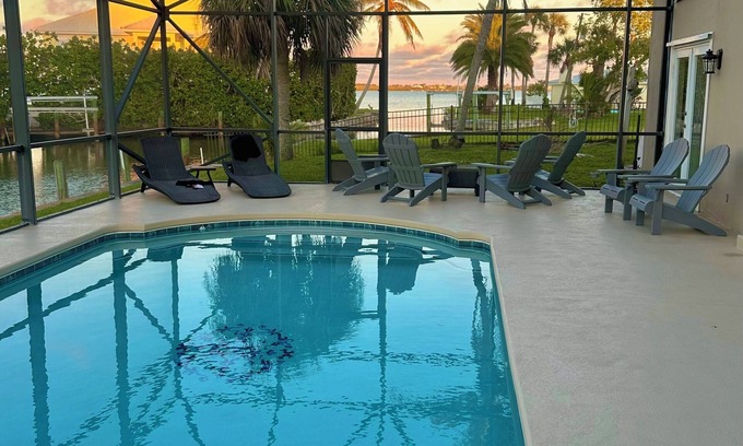 Sebastian House | Waterfront Oasis - Saltwater Pool - Private Dock - Backyard Fishing!