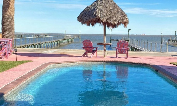 Dickinson House | Waterfront Oasis with private pool, Hot tub and 200 ft. Lighted fishing pier