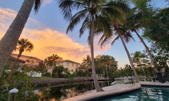 Bonita Springs House | Waterfront Pet Friendly Guest Suite with Pool, Mini Beach
