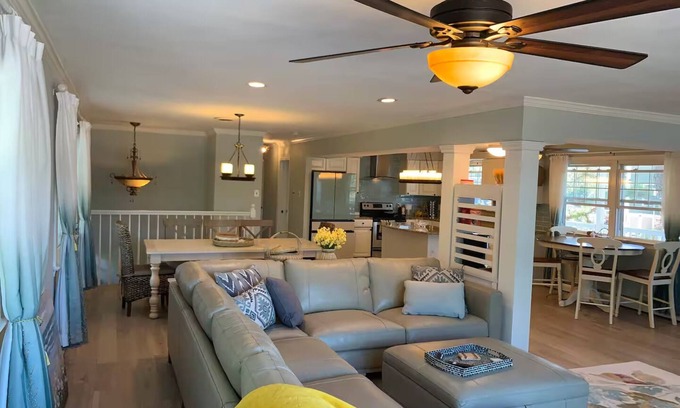 Elwood House | Waterfront Retreat on Mullica River. Private Beach, Firepit, Kayaks.