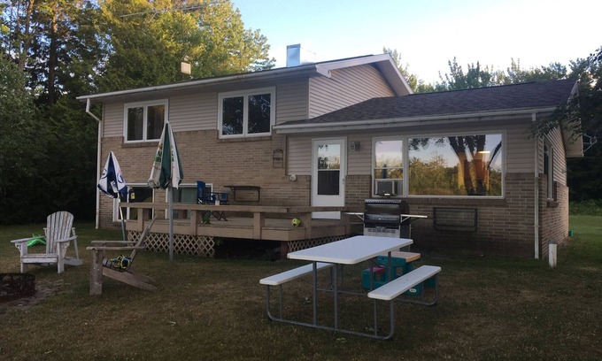 Sault Ste. Marie House | Waterfront (Sugar Island) home, with Pontoon Boat!
