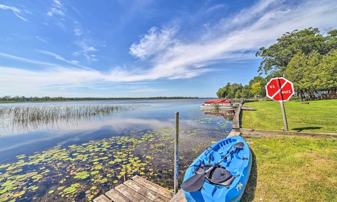 Tawas City House | Waterfront Tawas Lake Retreat w/Fire Pit!