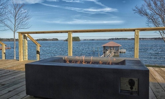 Mayhew House | WATERFRONT W/AMAZING OPEN WATER VIEW, BOAT DOCK W/SEATING, DECK WITH FIREPIT