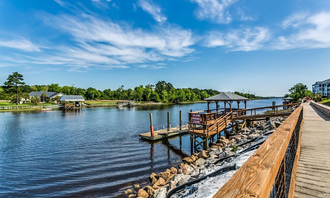 Little River Condo | Waterway views, beautiful sunsets, pools, hot tubs, balcony, grilling & beaches