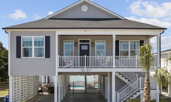 Cherry Grove Beach House | Welcome to 30 North—LUXURY Home with Private Pool! Pet Friendly!
