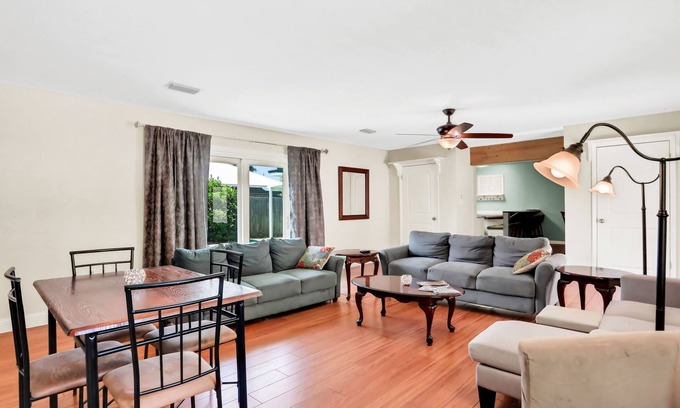 Putnam Hall House | Welcoming single-level home with private pool, hot tub, large yard, patio