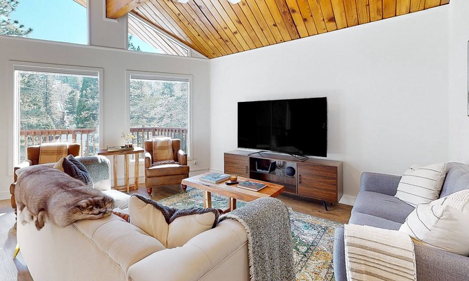 Green Valley Lake Cabin | Whimsical cabin with modern amenities, spacious deck & washer/dryer