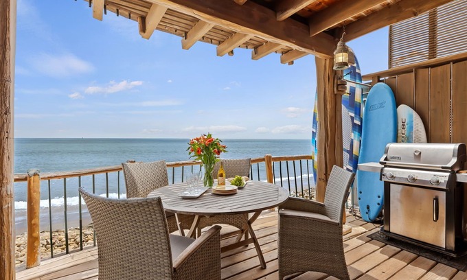 Montecito House | Whimsical Wave on Miramar Beach | One of a Kind Direct Beachfront Experience!