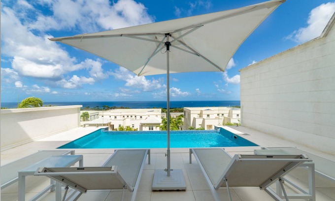 Prospect Villa | White 4 bedroom villa with amazing ocean views in a gated community in St James