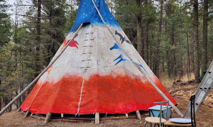 Mayhill RV Rental | Wild Horses Glamping Tipi Teepee CLOUDCROFT NM