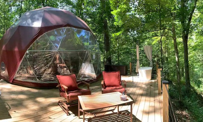 New Plymouth Cabin | Wildwood-Magical Dome Home in the Forest!