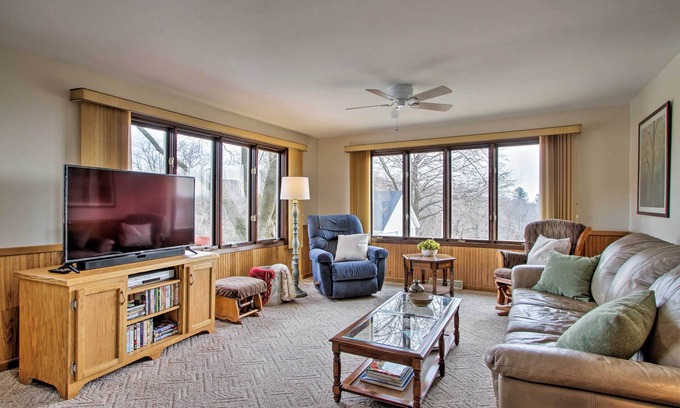 Merrimac House | Wisconsin River Valley Farmhouse: Fire Pit & View