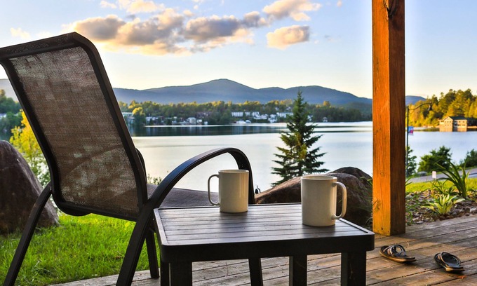 Lake Placid Condo | Wolf Jaw Lodge u62- Lake-front Views + Main Street