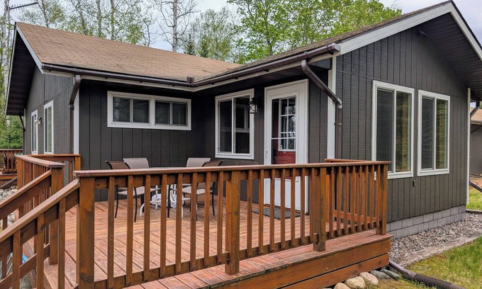 Sayner Cabin | Wolf Point Cabin at White Birch Lake | Firepit, Hammock, Lake Access, Dogs OK