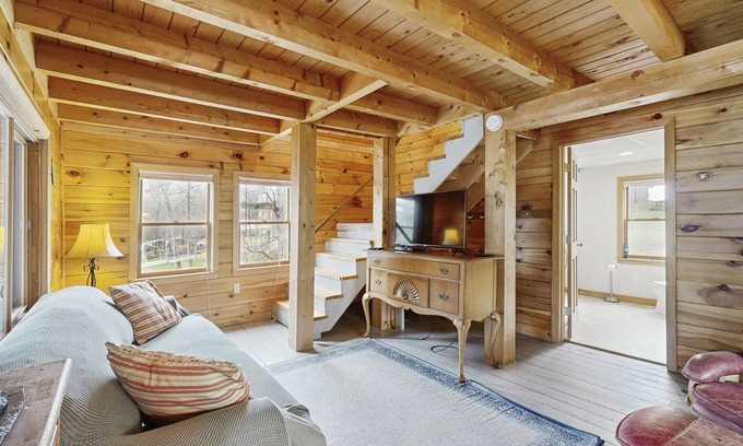 Sebec Cabin | Wonderful Lakefront Gem W/Free WiFi, Dock, Private Beach, Kayaks, Canoe & More