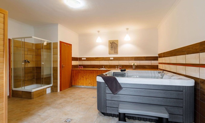Balatonfenyves House | Wonderful private villa for 12 people with private pool, hot tub, TV, terrace and parking
