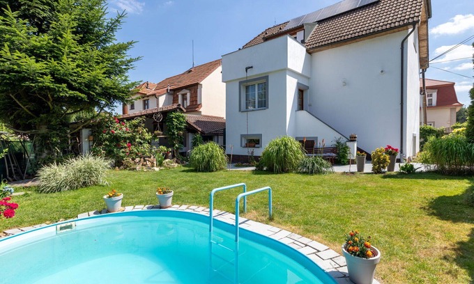 Revnice House | Wonderful villa for 4 guests with WIFI, private pool, TV, patio and parking