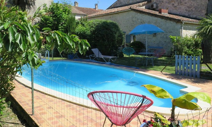 Sauvagnas House | Wonderful villa for 2 people with private pool, WIFI, TV and parking
