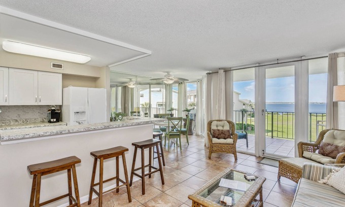 Pensacola Beach Condo | Wonderful Water Views at Santa Rosa Dunes |Large Private Balcony |Updated |Pool |Tennis |Elevator