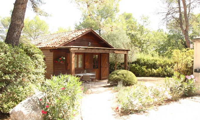 Le Puy-Sainte-Reparade Ski Chalet | Wooden chalet in the middle of the pines