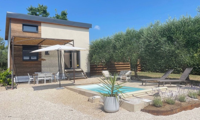 Bagard House | Wooden house in the countryside 5min from Anduze with private heated pool