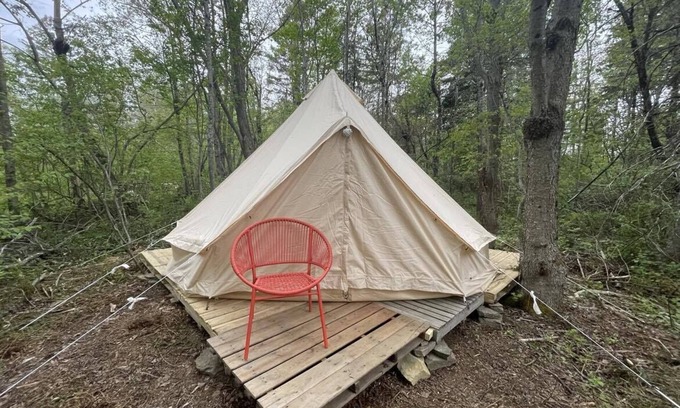 Keswick Ridge RV Rental | Woodland Bell Tent, Glamping near Fredericton, NB!