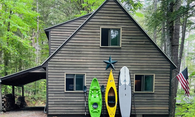 Bridgton Cabin | Woodsy Highland Lake Cabin, Water access, Near Naples, Skiing and Golf