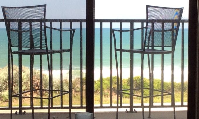 Ormond-by-the-Sea Condo | Work from the beach! Sunrise from the patio.