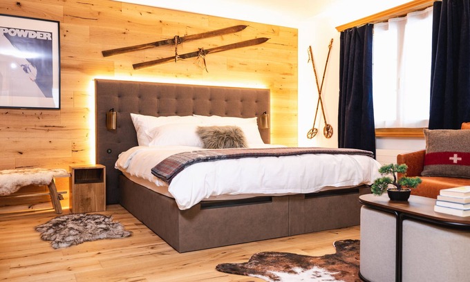 Klosters Platz Apartment | Wunderstay Alpine 3 Chic Studio Central Location
