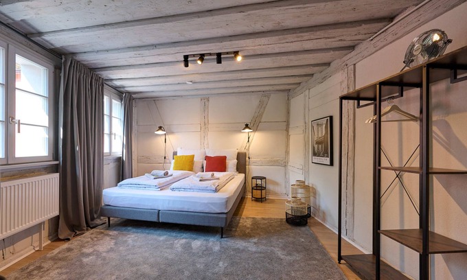 Schwabach Apartment | Xzllenz auf 100qm #Modern#Balkon#Fachwerk#Netflix