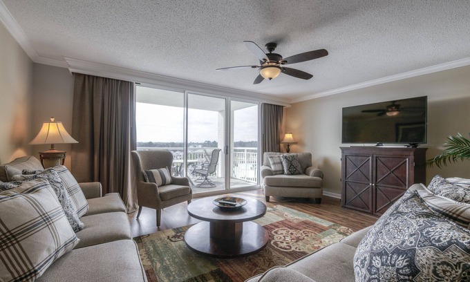 North Myrtle Beach Condo | Yacht Club Villas #1-503 Breathtaking Waterway Views in Barefoot!