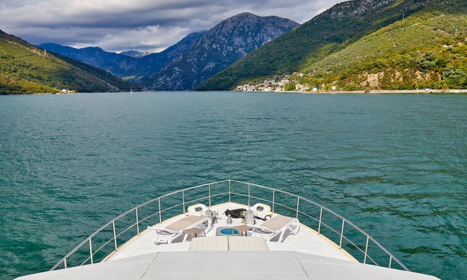 Dobrota Boat Rental | Yacht Primorka with private sea pier