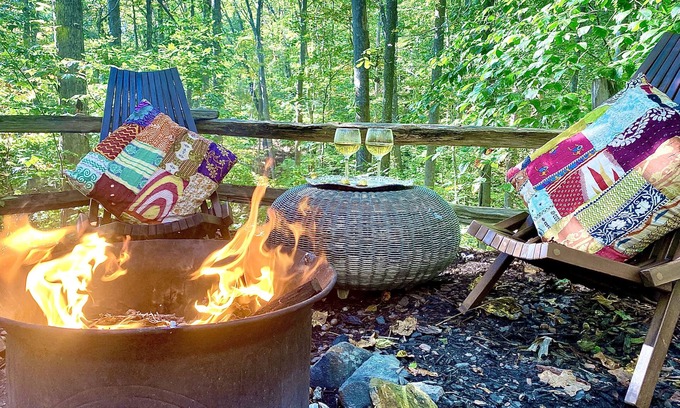 Blairsville House | Yoga & Peaceful, Elegant, Bohemian Vibes Surrounded by Forest