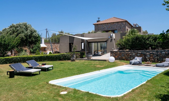 Agios Nikolaos Villa | Your Cretan Retreat - Luxury 2bd Mountain View Villa w/Private Pool & Hammam