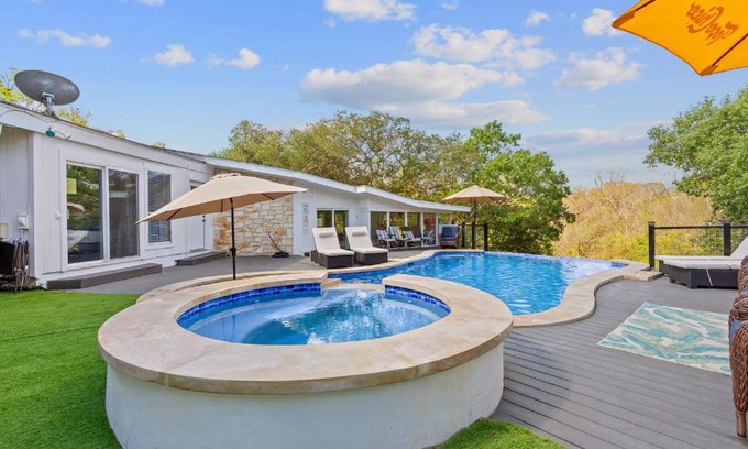 Onion Creek Meadows Villa | Your OASIS Nestled IN Wooded River Views, POOL!