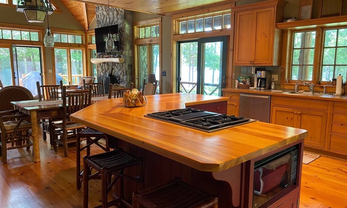 Paradox House | Your own Adirondack lakefront peninsula at Camp Nawita