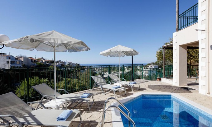 Kirianna Villa | Your Private Luxury Villa, Pool, Sea view, Rethymno