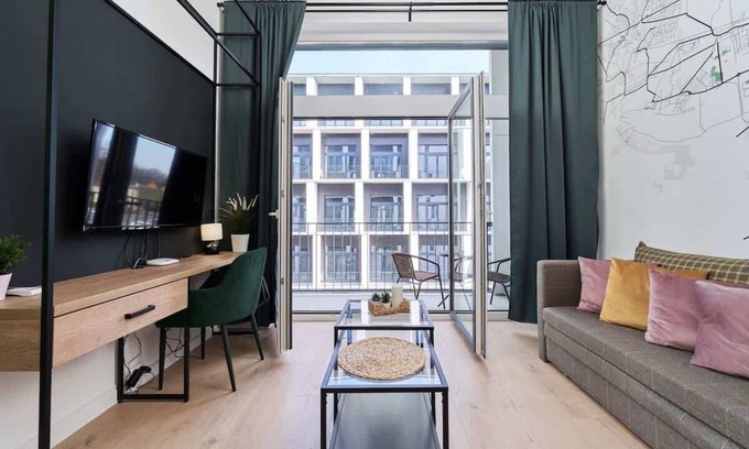 Fabryczna Apartment | Zarembowicza 35 | Studio Wrocław | A/C